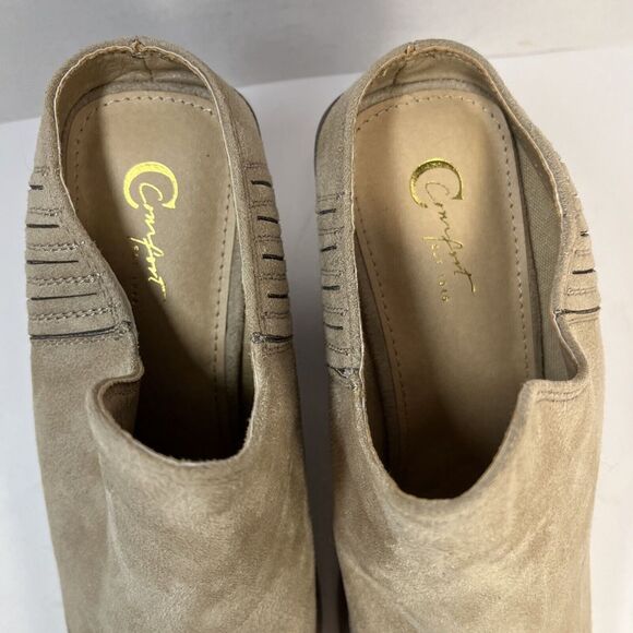 Comfort EST. 1946 Booties Slip On Mules Tan Beige Pointed Toe Cato Size 8 M - Picture 4 of 13